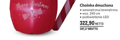 Choinka dmuchana wewnętrzna/zewnętrzna z podświetleniem LED 240 cm promocja w Makro