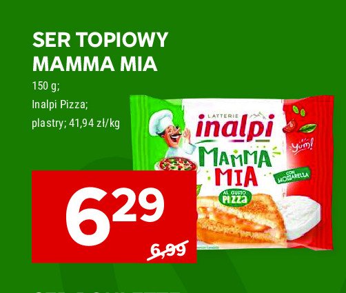 Ser topiony pizza Inalpi promocja