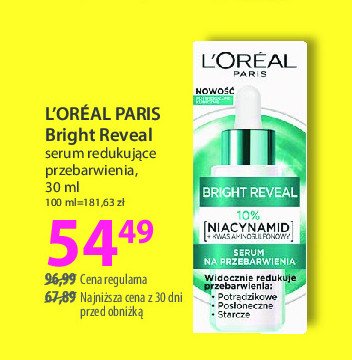 Serum do twarzy na przebarwienia L'oreal bright reveal promocja w Hebe