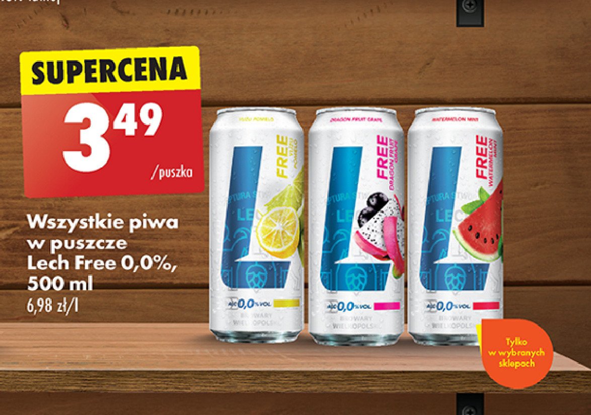 Piwo Lech free dragon fruit grape promocja