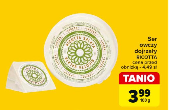 Ser ricotta salata promocja w Carrefour