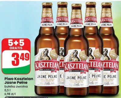 Piwo Kasztelan Jasne Pełne butelka zwrotna promocja w Dino