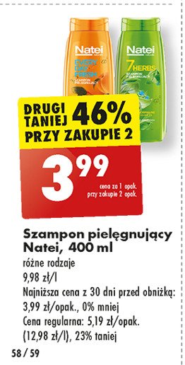 Szampon do włosów Natei every day fresh promocja