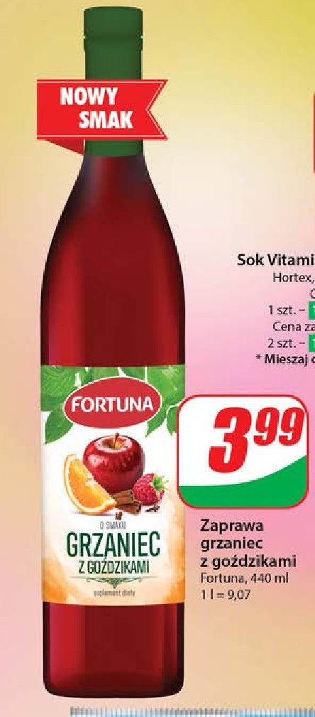 Grzaniec z goździkami Fortuna promocja