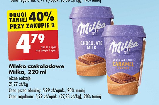 Napój chocolate caramel Milka promocja