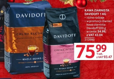 Kawa ziarnista Davidoff 1kg promocja w Selgros