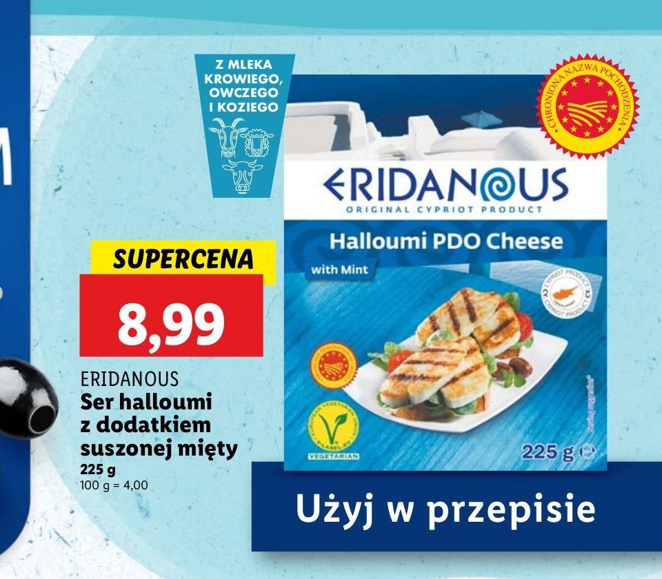 Ser halloumi Eridanous promocja w Lidl
