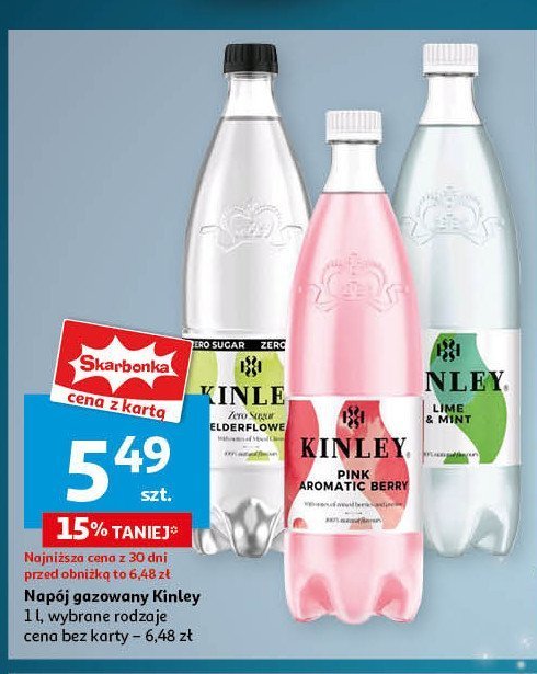 Napój pink aromatic berry Kinley promocja