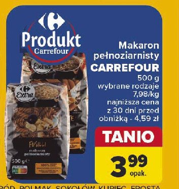 Makaron świdry Carrefour extra promocja