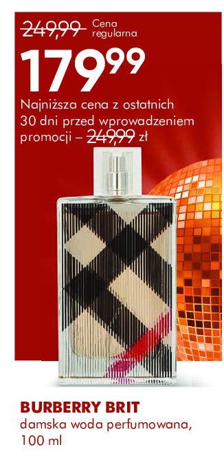 Woda perfumowana Burberry brit for women promocja