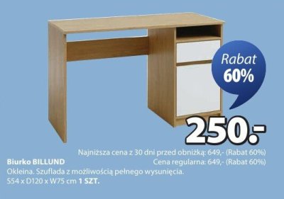 Biurko BILLUND promocja w Jysk