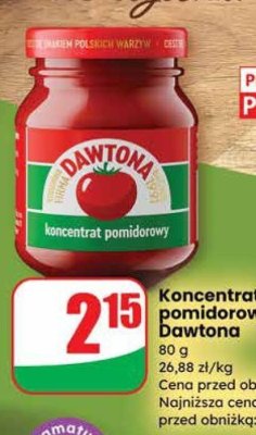 Koncentrat pomidorowy  promocja w Dino