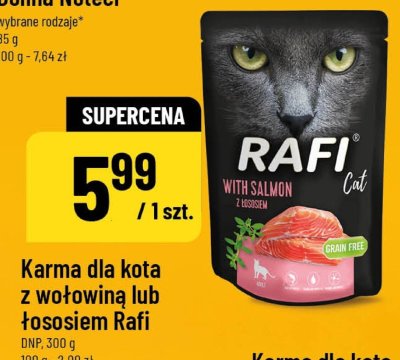 Karma dla kota Rafi z wołowiną lub łososiem promocja w POLOmarket
