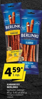 Kabanosy Berlinki wybrane rodzaje promocja w ABC