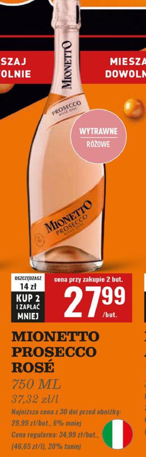 Wino Mionetto prosecco rose promocja