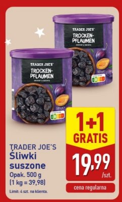 Śliwki suszone 500 g, 1+1 GRATIS promocja w Aldi