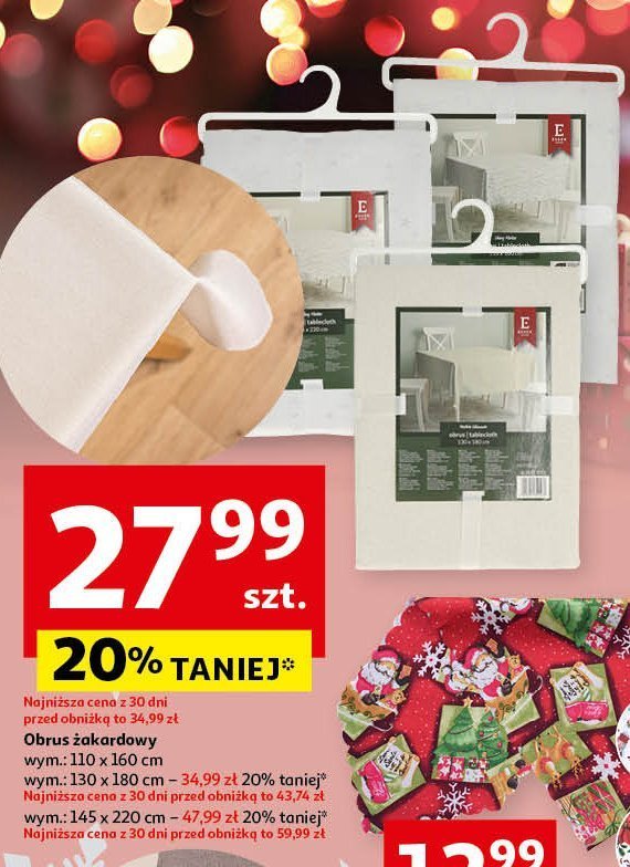 Obrus żakardowy 130 x 180 cm Essex promocja w Auchan