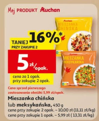 Mieszanka chińska lub meksykańska, 450g promocja w Auchan