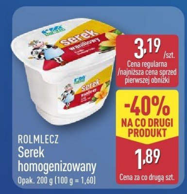 Serek homogenizowany  promocja w Aldi