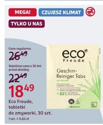 Tabletki do zmywarki Eco Freude, 30 szt. promocja w Rossmann