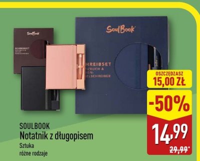 Notatnik z długopisem SOULBOOK promocja w Aldi