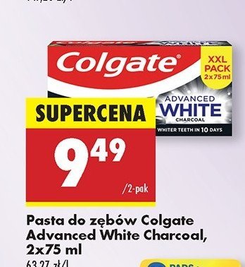 Pasta do z臋b贸w charcoal Colgate advanced white promocja