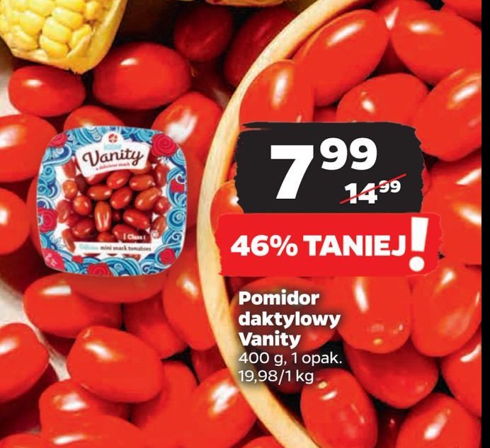Pomidory daktylowe Redstar vanity promocja w Netto