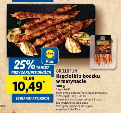 Kręciołki z boczku w marynacie Grill and fun promocja