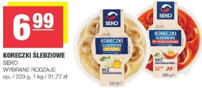 Koreczki śledziowe SEKO wybrane rodzaje promocja w SPAR