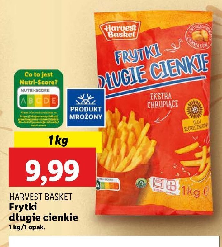 Frytki długie cienkie Harvest basket Harvest basket1 promocja