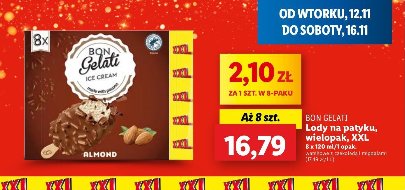 Lody almond BON GELATI promocja