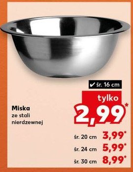 Miska ze stali nierdzewnej 16 cm promocja w Kaufland