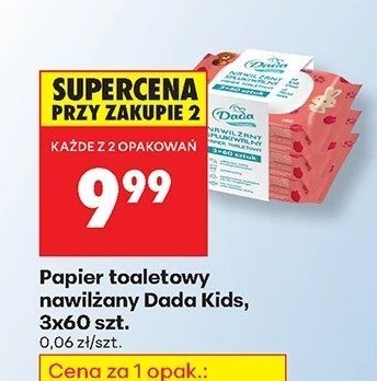 Papier toaletowy nawilżany 3x60 szt. promocja w Biedronka