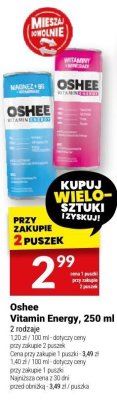Oshee Vitamin Energy, 250 ml promocja w Twój Market
