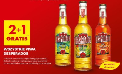 Piwo Desperados Red 400ml 2+1 gratis promocja w Biedronka