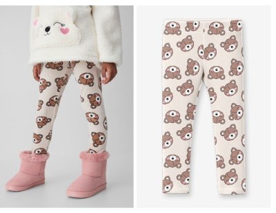 Legginsy dziecięce z nadrukiem misiów promocja w Pepco
