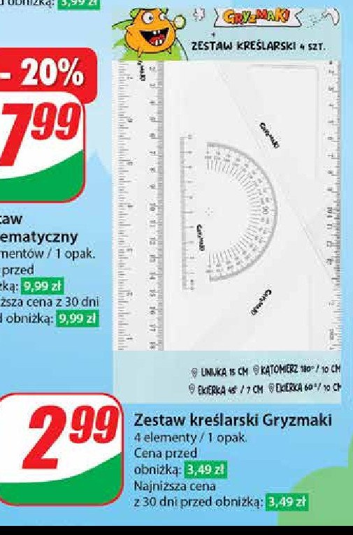 Zestaw kreślarski Gryzmaki promocja