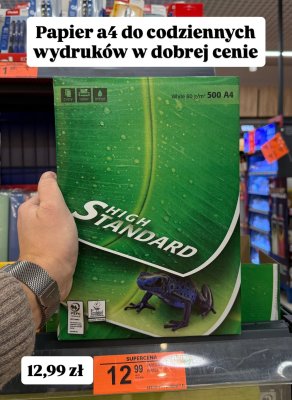 Papier A4 80 g/m² 500 arkuszy promocja w Biedronka