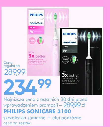 Szczoteczka soniczna 3100 czarna + etui Philips sonicare promocja w Super-Pharm