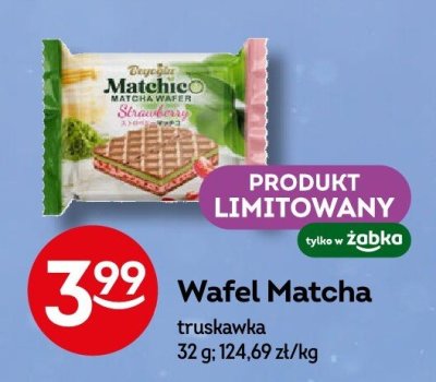 Wafel Matcha truskawka promocja w Żabka