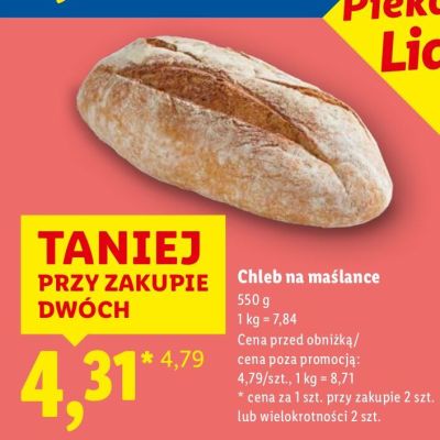 Chleb na maślance promocja w Lidl