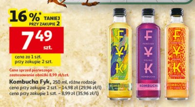 Kombucha różne rodzaje promocja w Auchan
