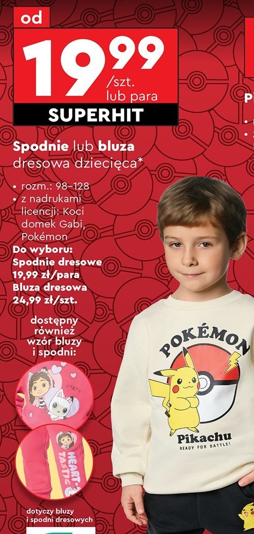 Bluza dresowa 98-128 koci domek gabi promocja w Biedronka