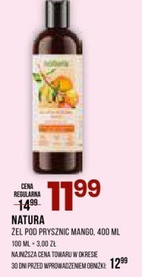 Żel pod prysznic NATURA mango promocja w Drogerie Natura