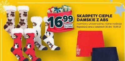 Skarpety ciepłe damskie z ABS promocja w Stokrotka