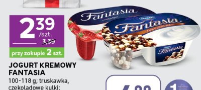 Jogurt kremowy Fantasia z truskawkami promocja w Stokrotka