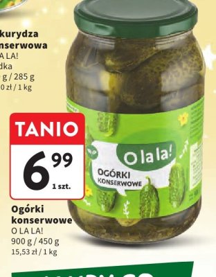 Ogórki konserwowe O LA LA! promocja w Intermarche