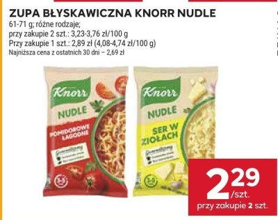 Zupa błyskawiczna Nudle promocja w Stokrotka