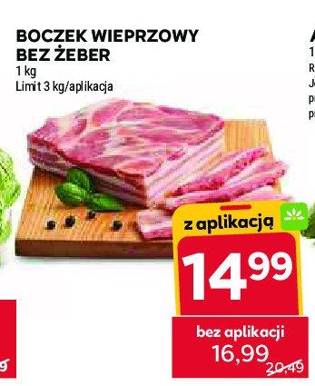 Boczek wieprzowy bez żeber promocja