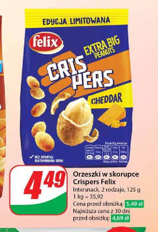 Orzeszki cheddar Felix crispers promocja